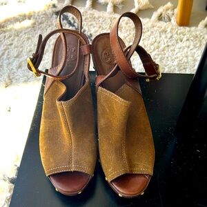 TORI BURCH mule heels ankle strap